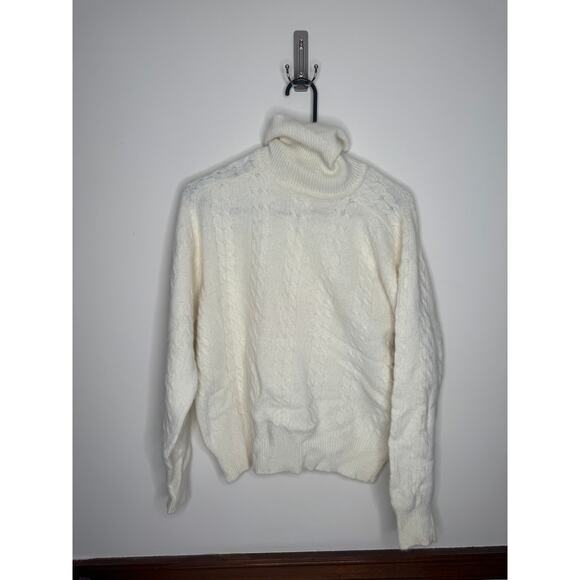 G.H. Bass & Co. Sweaters - Vintage Bass M Lambswool/Angora Rabbit Blend Fisherman Turtleneck Sweater